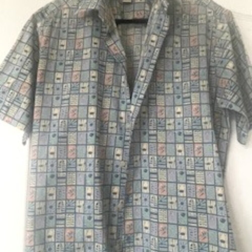 Tori Richard's  Men's Shirt , Crab, Sunflower Sunrise Size Small